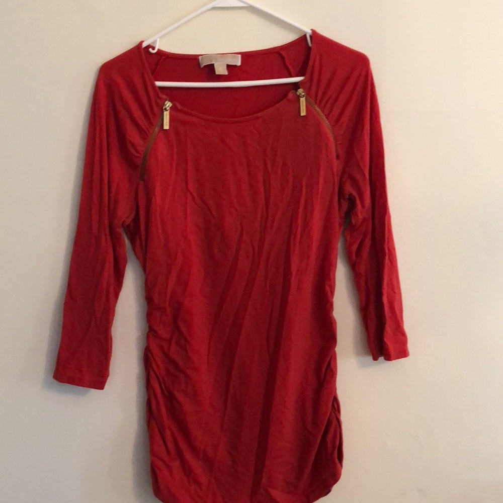 Knit Michael By Michael Kors zipper accent top